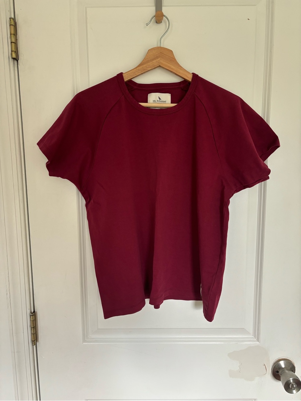 Mr. Bowerbird Maroon Tailor Fit Boxy T-shirt L